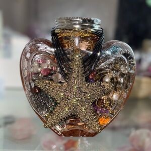 Sparkly starfish mystery jewelry jar